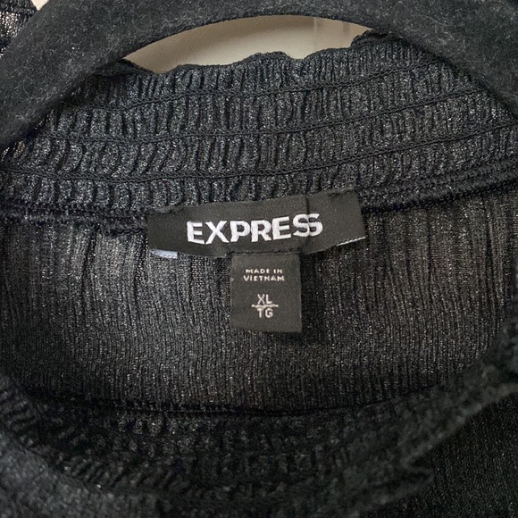 Express Women’s Metallic Pleated Blouse - Picture 2 of 5